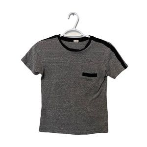 Brandy Melville Short Sleeve Grey Top with Black Accents
